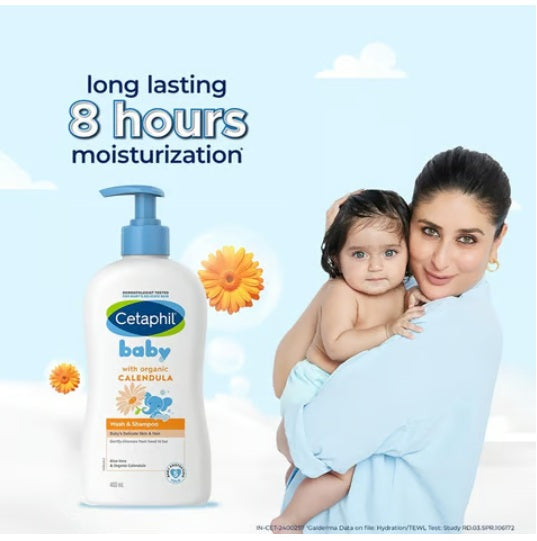 Cetaphil Baby Wash & Shampoo with Organic Calendula - 400 ml