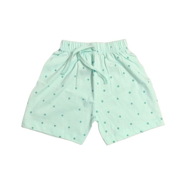 Stylish and Soft Pure Cotton Printed T-shirt with Matching Short Set - Turquoise